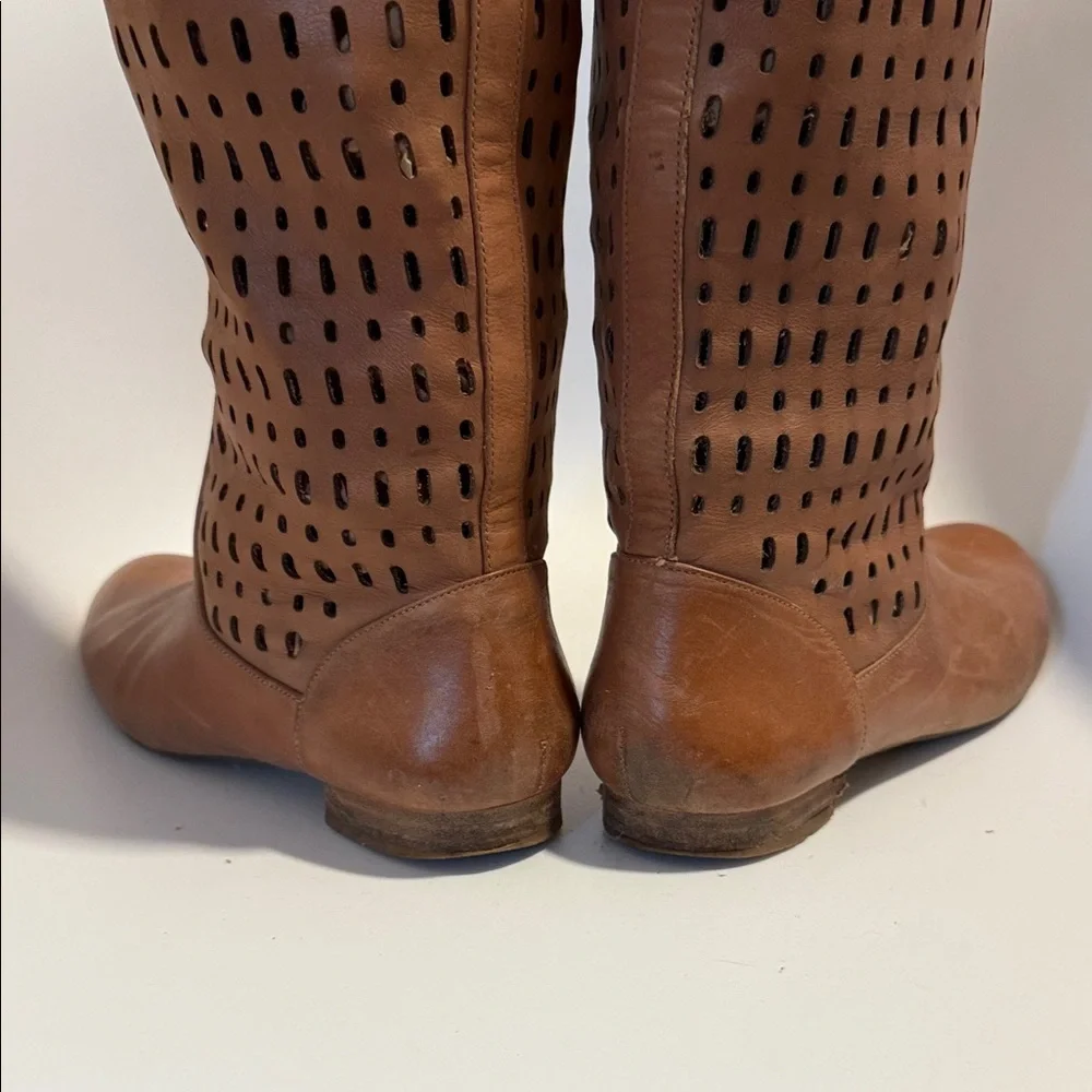 Banana Republic tan tall knee-high leather boots 7
